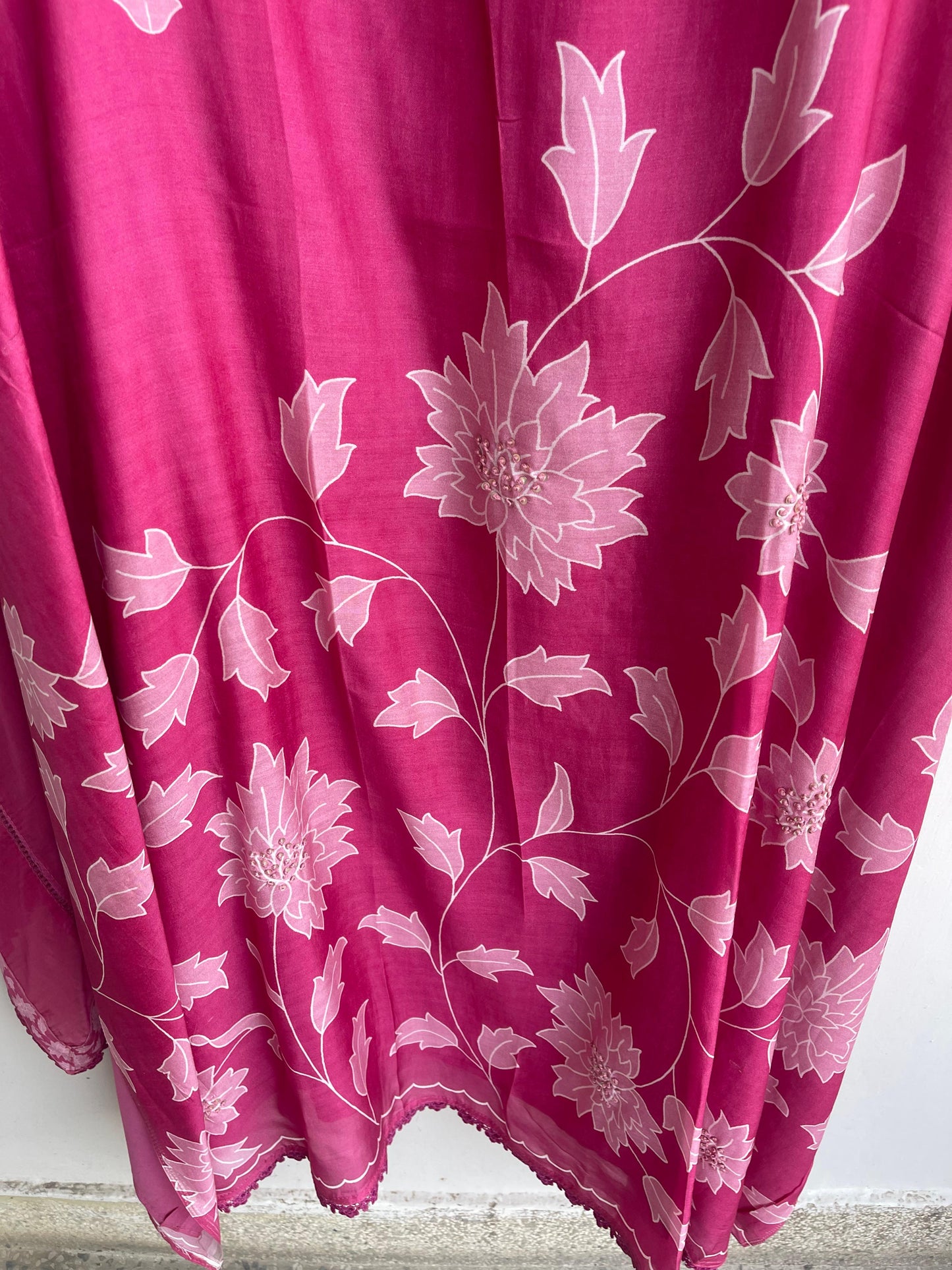 Mul chanderi printed ladies unstitched suit Rc18585