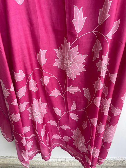 Mul chanderi printed ladies unstitched suit Rc18585