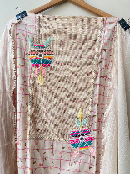 Mul chanderi printed ladies unstitched suit Rc19048 (b)