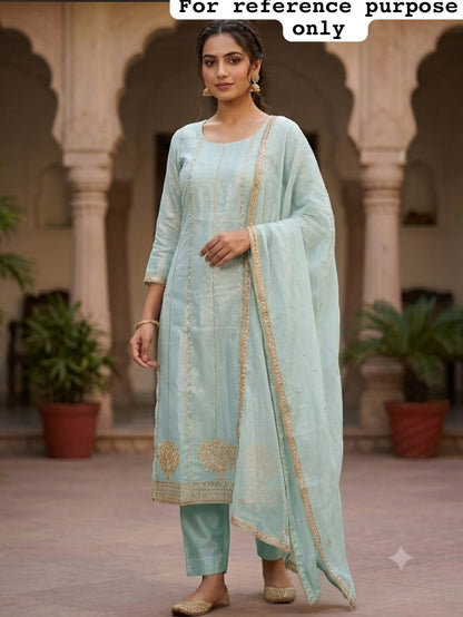 Crushed shimmer tissue fabric unstitched ladies suit Rc19148 (b)