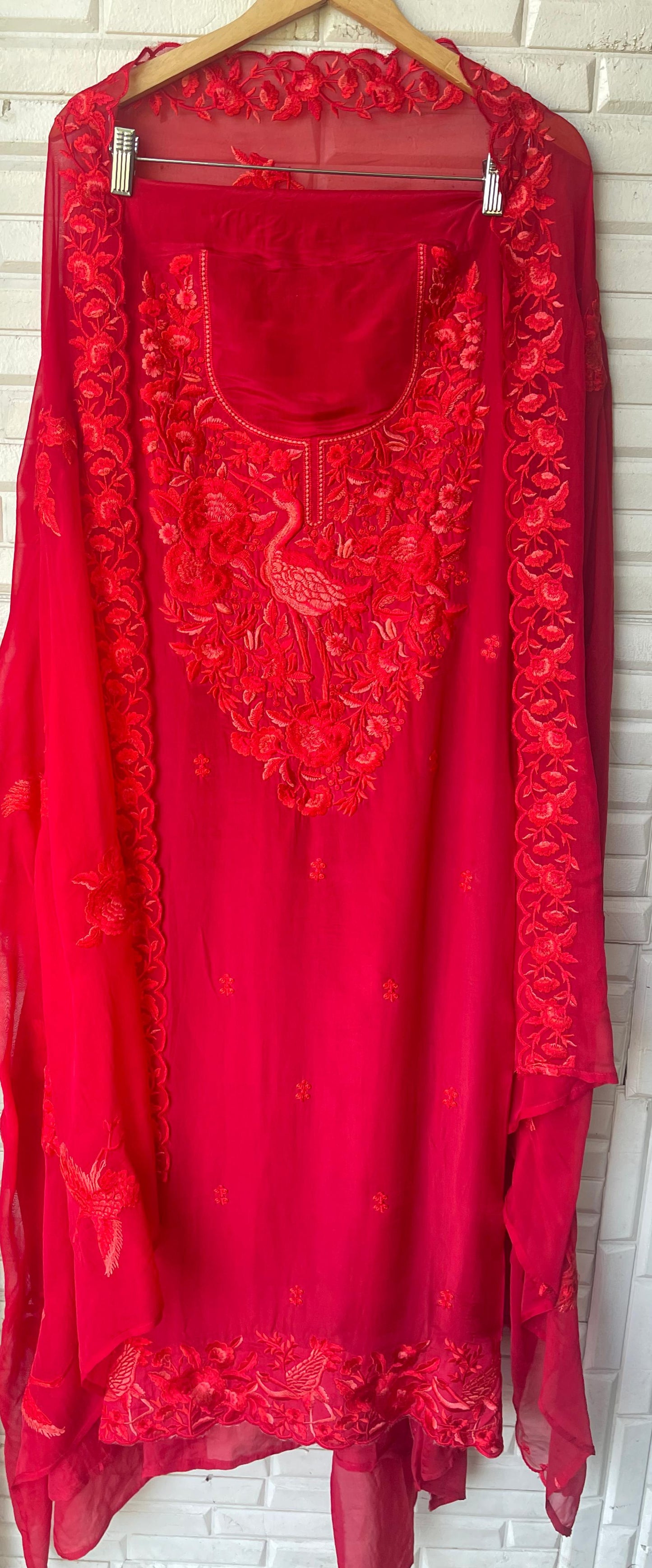 Crape silk unstitched ladies suit Rc17816 (b)