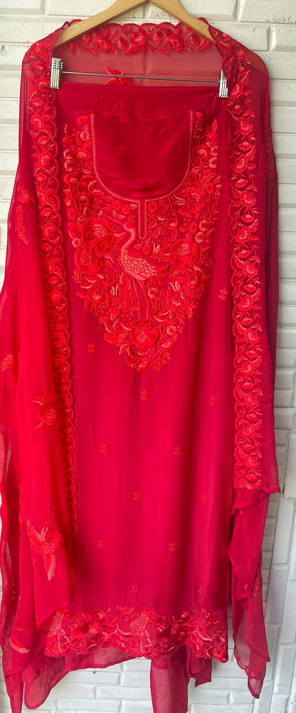 Crape silk unstitched ladies suit Rc17816 (b)