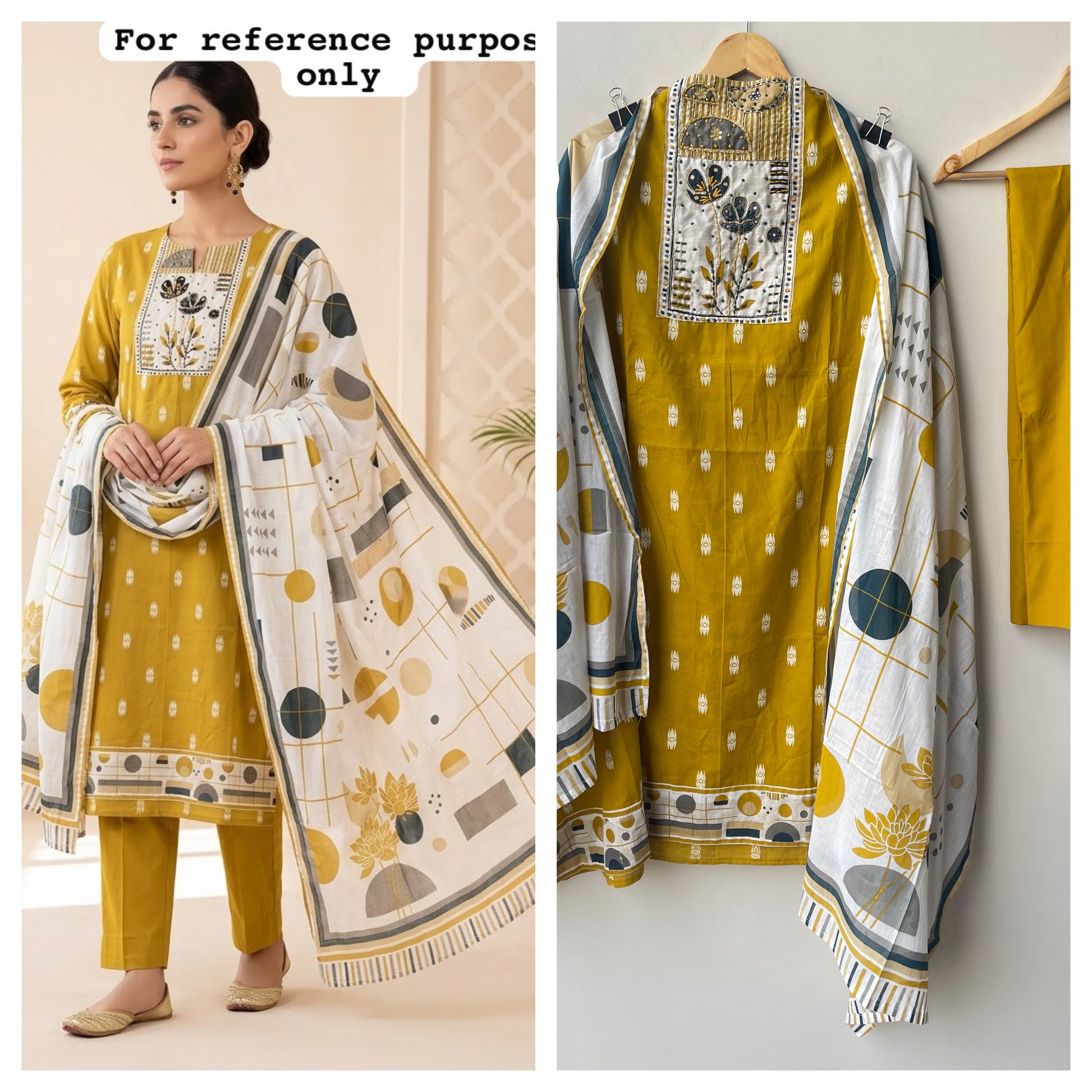 Cotton Weaving Unstitched Ladies Suit with Mirror Work RC-19019(B) - Royal Chic by Priti