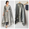 Premium Shimmer Giraffe Silk Weaving Unstitched 3 pcs Suit Set