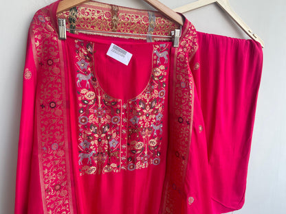 Banarasi silk unstitched ladies suit Rc18242 (a)