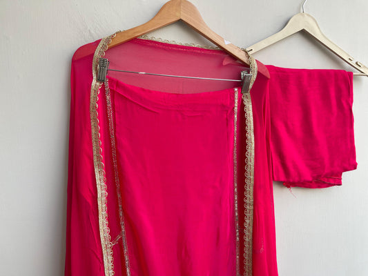 Satin crepe unstitched ladies suit Rc18393 (c)