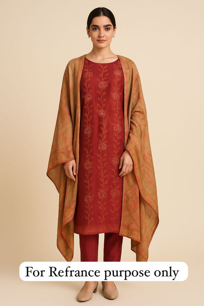 Pure shimmer silk unstitched ladies suit Rc17705