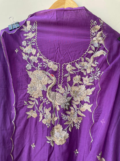 Mul Chanderi Unstitched Ladies Suit RC18848 – view 8