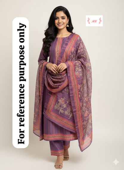 Mul Chanderi Unstitched Ladies Suit RC-18176 – view 7