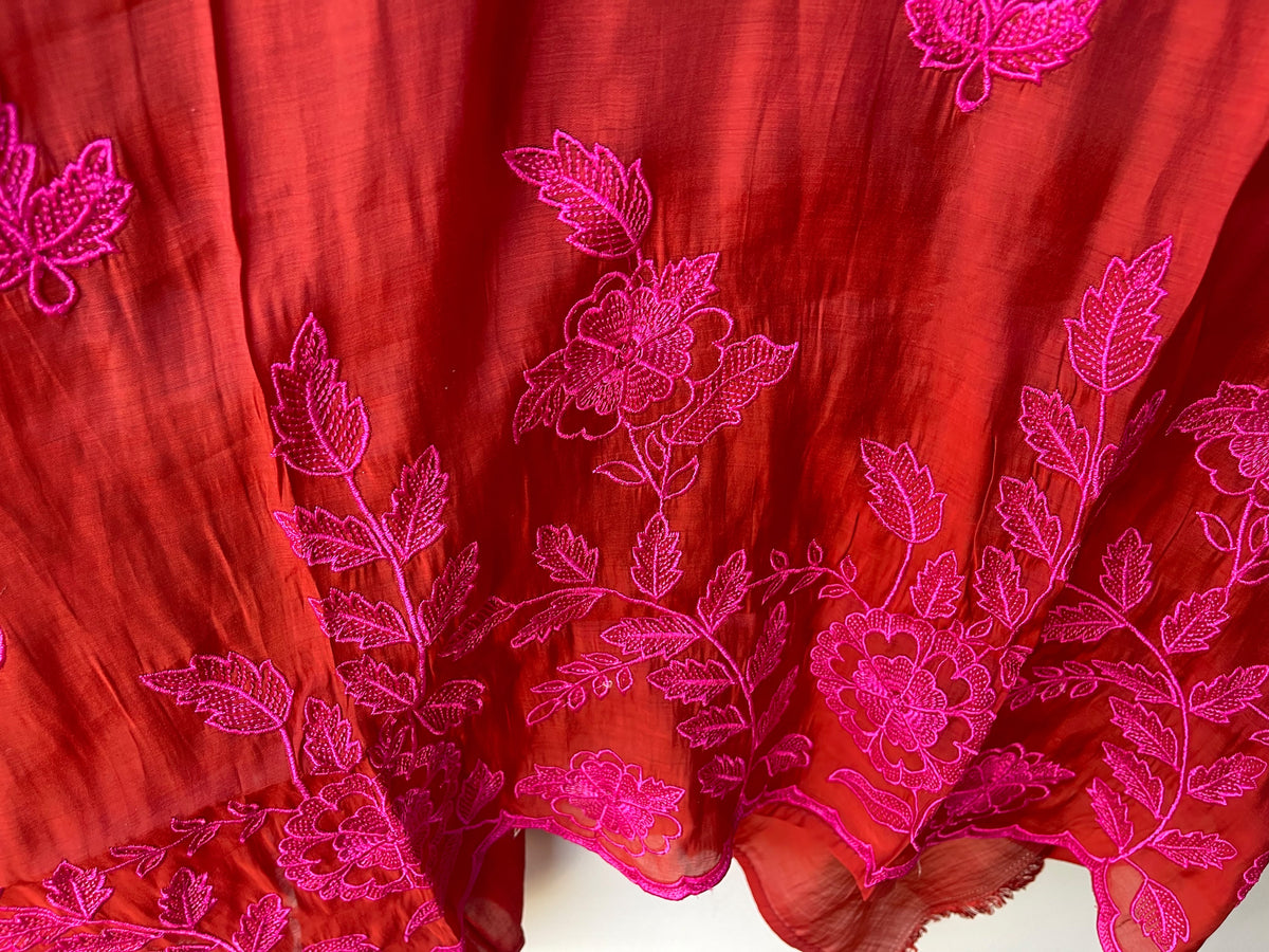 Elegant Unstitched Mul Chanderi 3 Pcs Suit Set