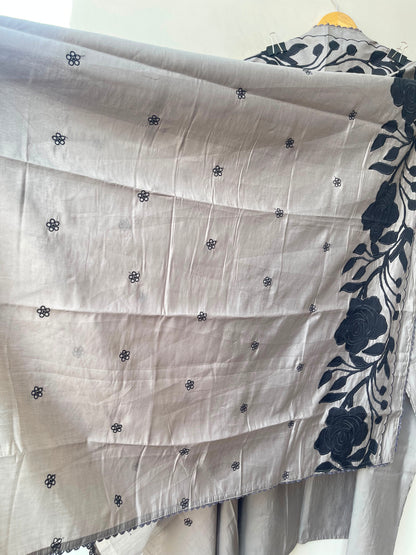 Mul chanderi printed ladies unstitched suit Rc19322 (a)