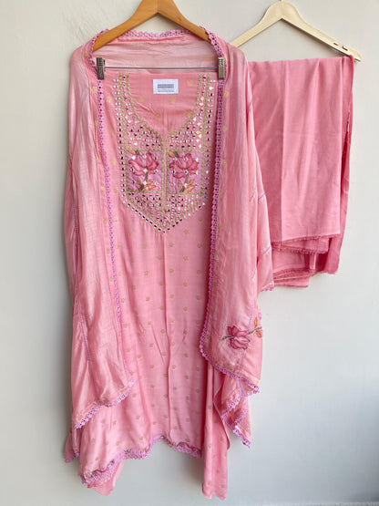 Banarasi mul chanderi ladies unstitched suit Rc18501