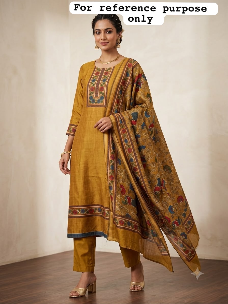 Soft Flowy Mul Chanderi Maheshwari Printed Unstitched Suit RC-19018 - Royal Chic by Priti (photo 3)
