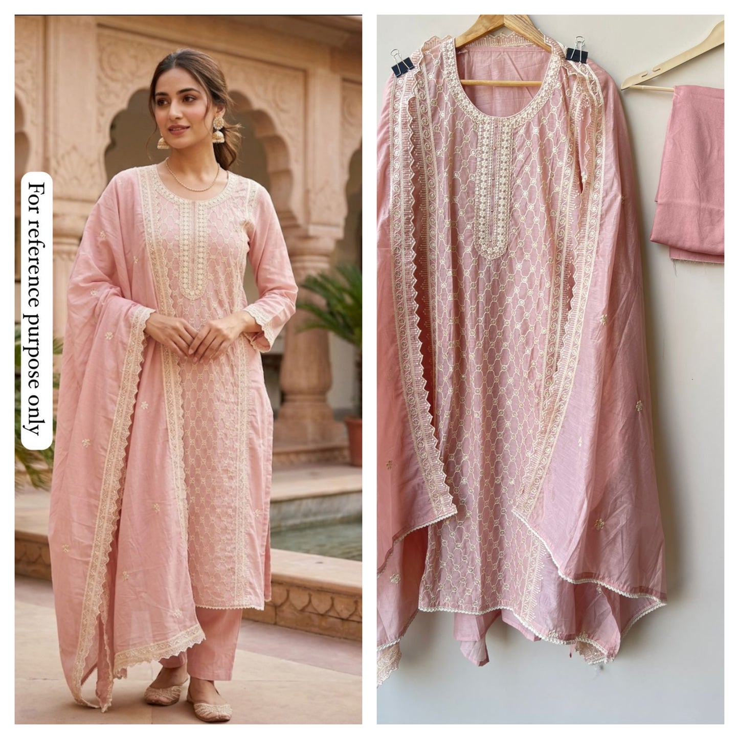 Mul chanderi unstitched ladies suit Rc18834