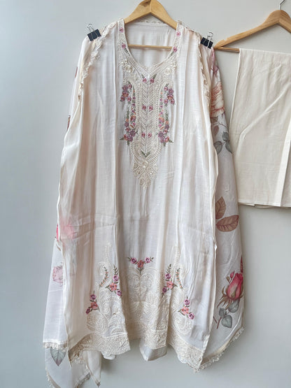 Mul Chanderi Unstitched Ladies Suit RC18866 – view 9