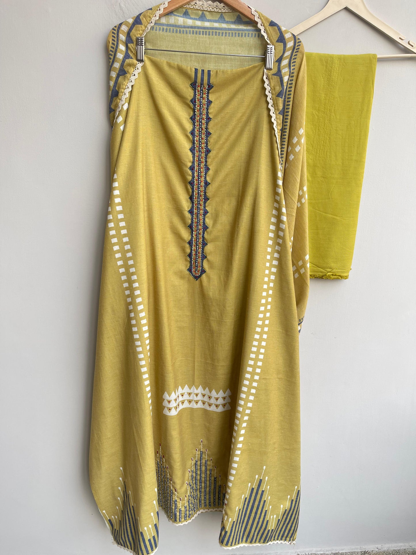 Linen cotton unstitched ladies suit Rc18457