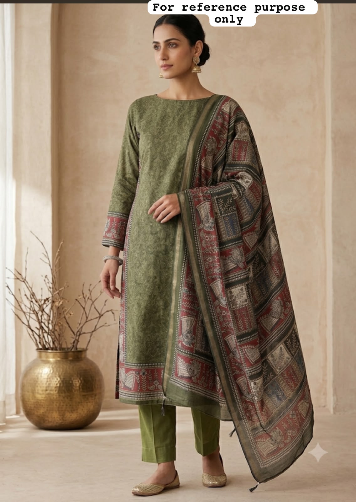 Mul chanderi maheshwari printed unstitched ladies suit Rc19025 (b)