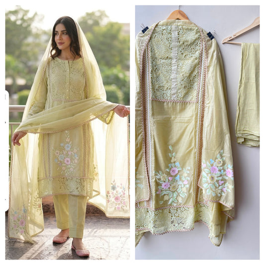 Mul chanderi unstitched ladies suit Rc18969 (b)