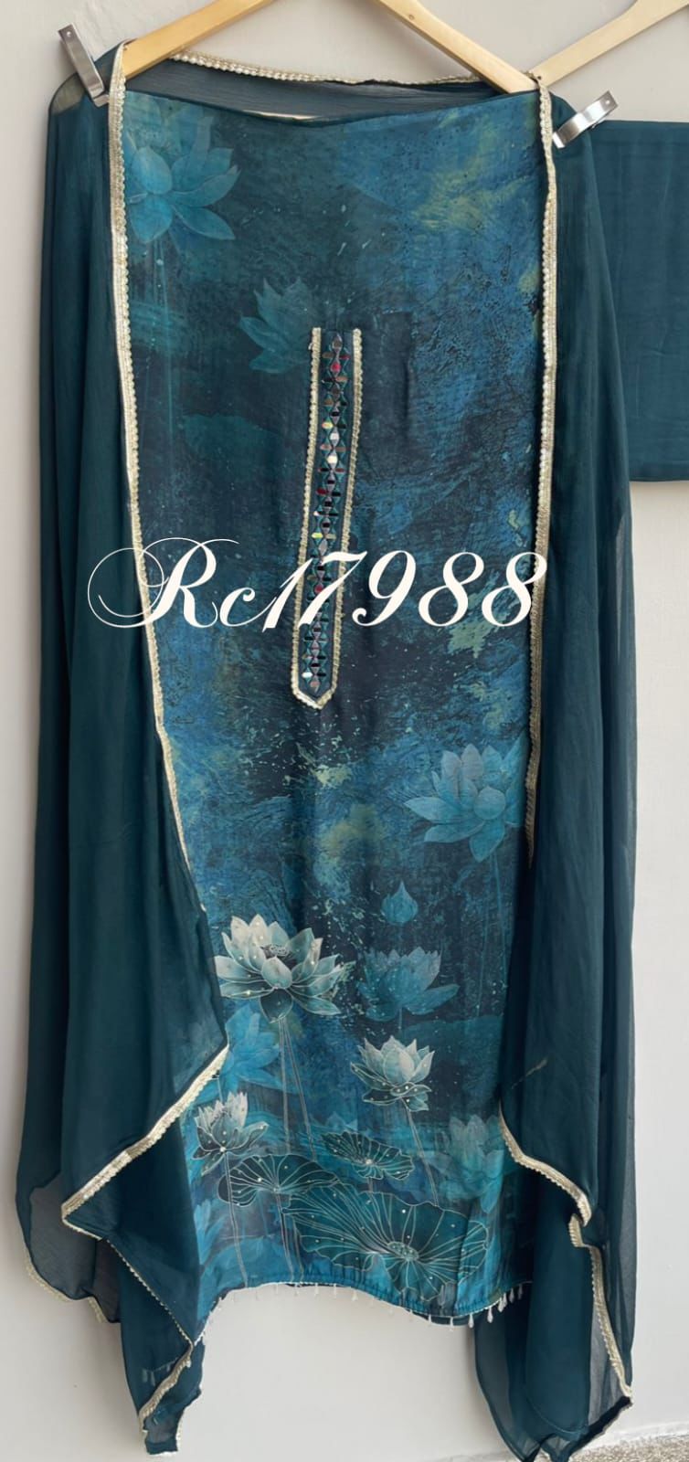 Soft Organza Unstitched Ladies Suit RC-17988