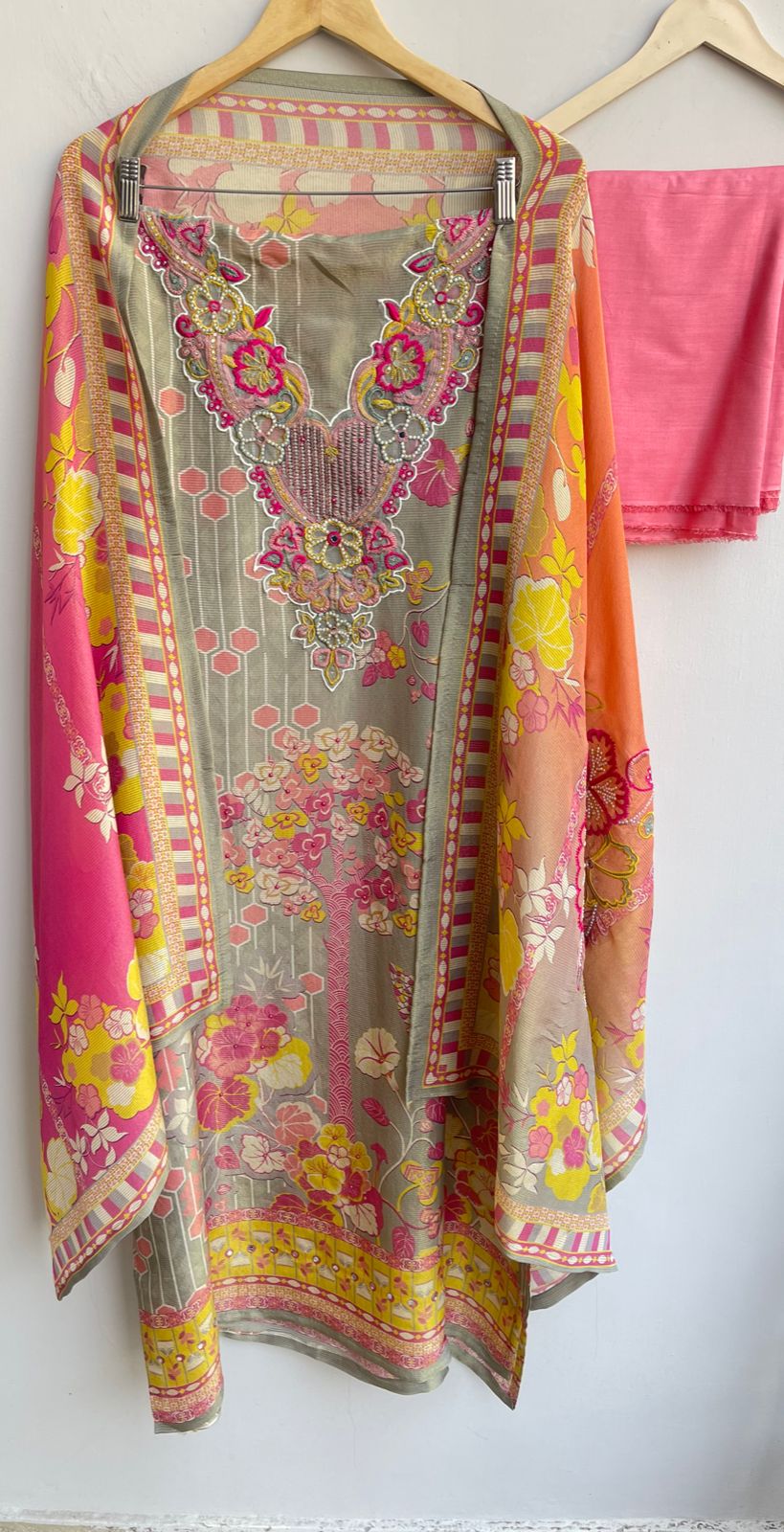 Shimmer Silk Flowy Unstitched Ladies Suit RC-17824 – view 7