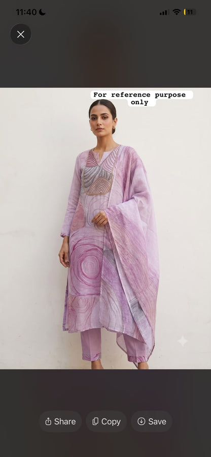 Linen printed unstitched ladies suit Rc19045