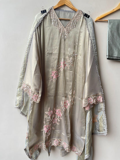 Pure shimmer giraffe silk unstitched ladies suit Rc19170 (a)