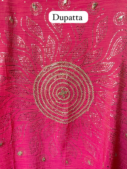 Shimmer silk unstitched ladies suit Rc17701