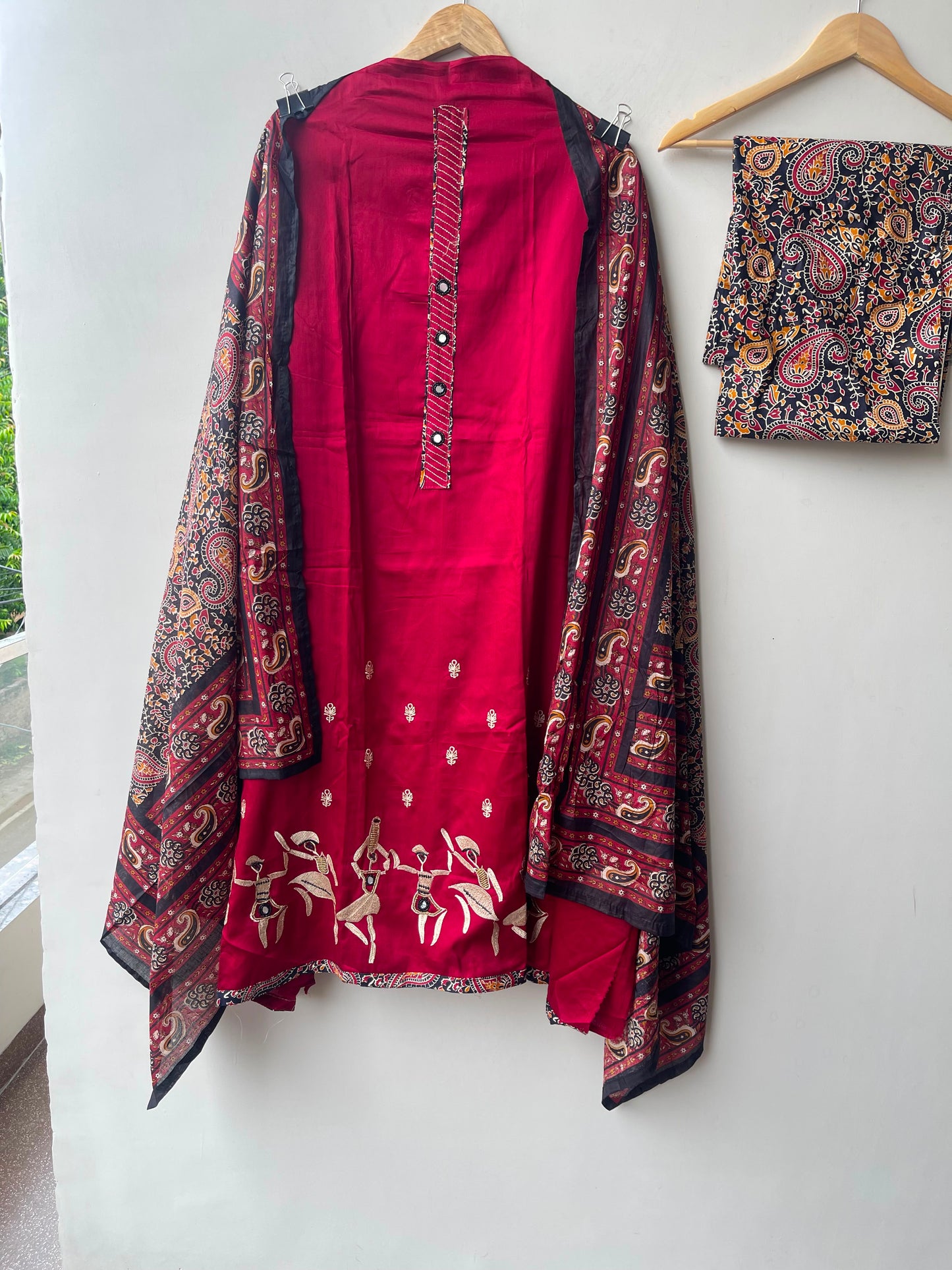 Worli art inspired cotton ladies unstitched suit Rc19082 (a)