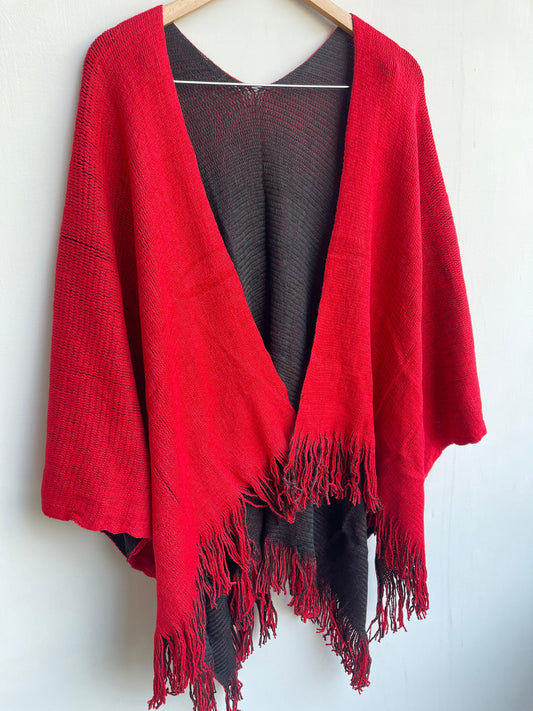 Free size woolen ladies poncho Rc17830