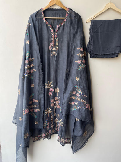Fine mul chanderi unstitched ladies suit Rc18799