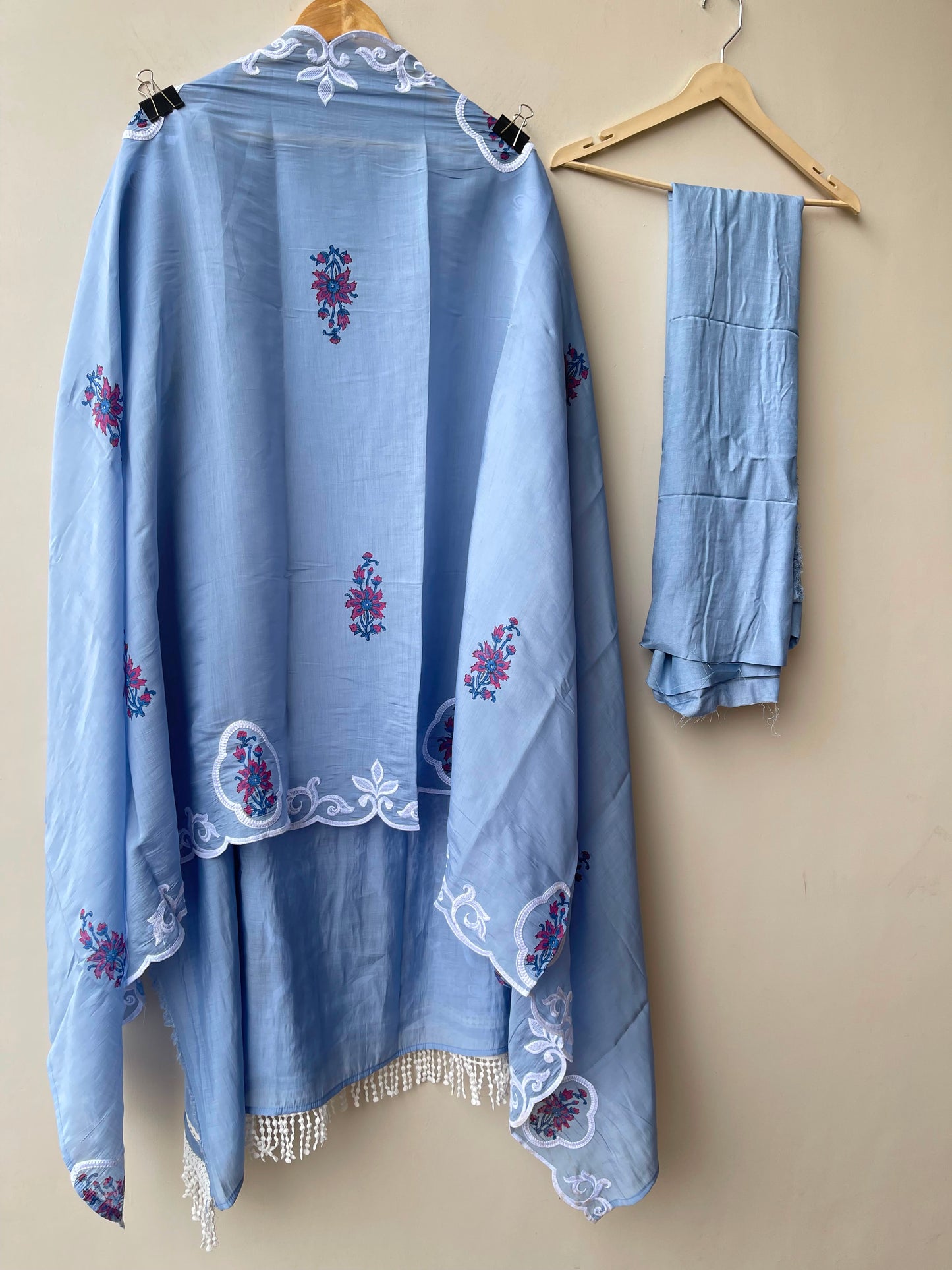 Mul chanderi printed ladies unstitched suit Rc18965