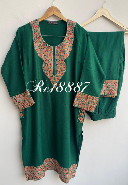 Kashmiri kadai pheron ladies readymade coord set Rc18886