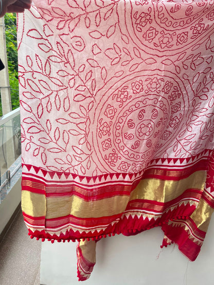 Gajji silk printed unstitched ladies suit Rc19272 (a)