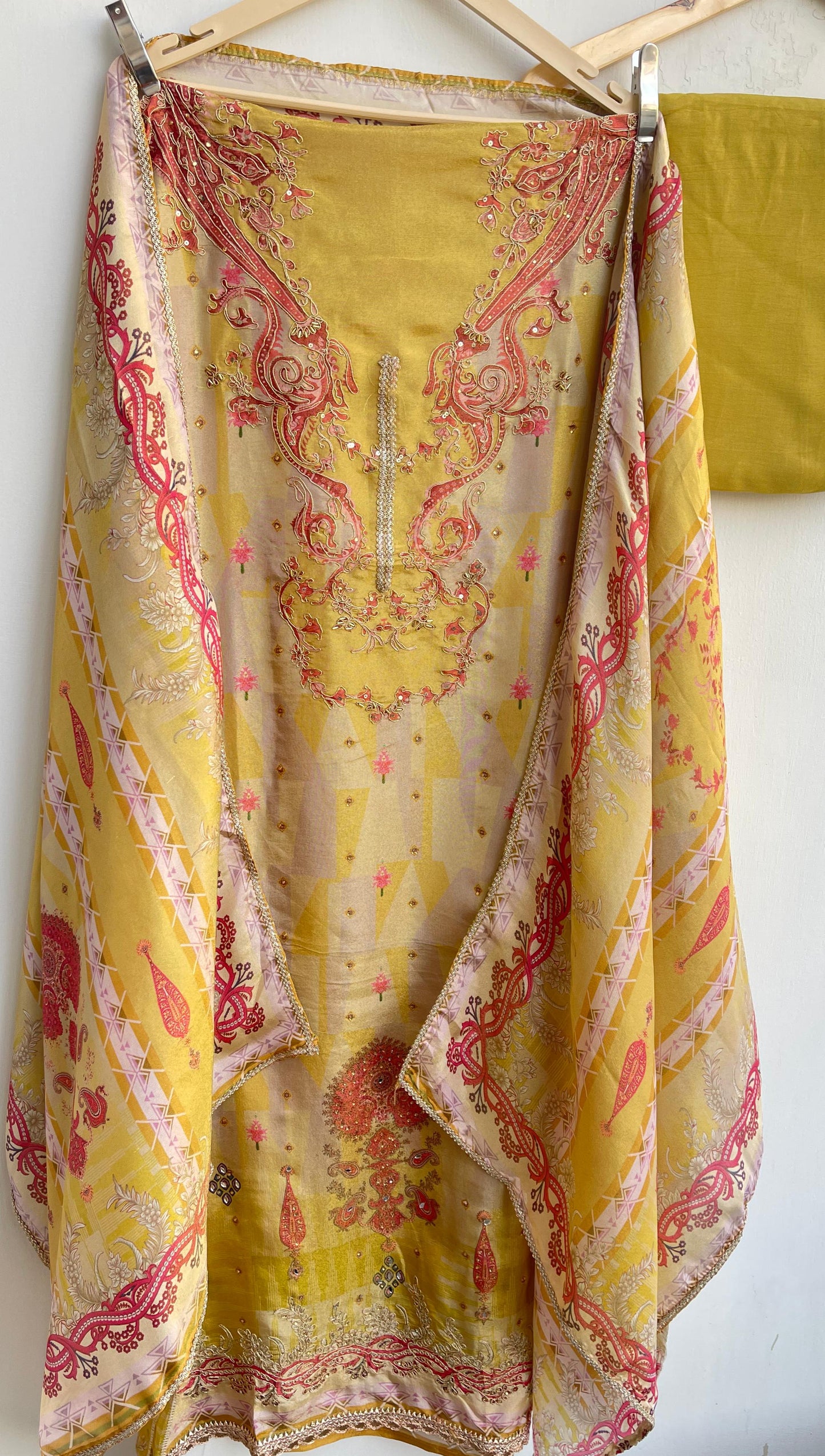 Shimmer silk unstitched ladies suit Rc17879 (b)