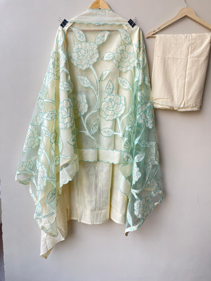 Cotton chanderi unstitched ladies suit Rc18910