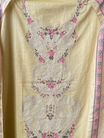 Mul Chanderi Unstitched Ladies Suit RC-18894(A) – view 3