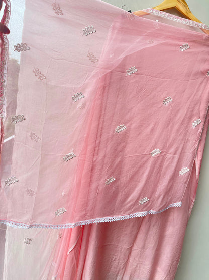 Organza Tuile fabric ladies unstitched suit Rc19131 (b)