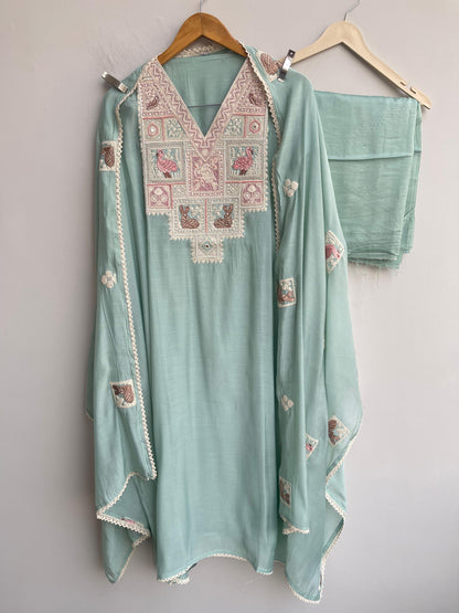 Mul chanderi unstitched ladies suit Rc18458 (d)