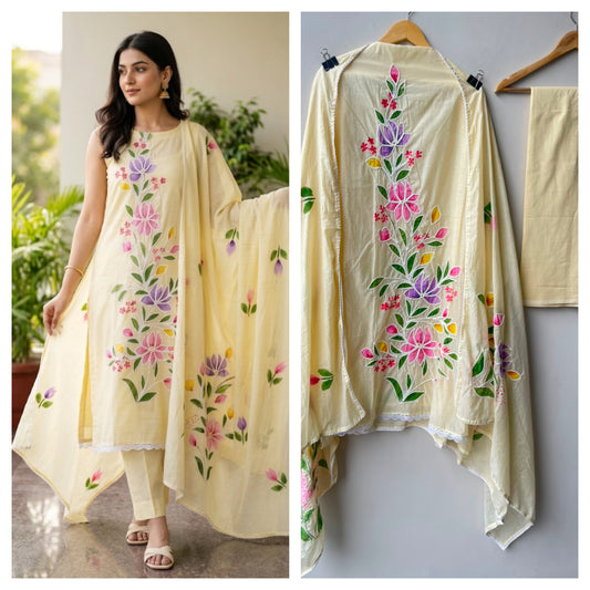 Mul chanderi unstitched ladies suit Rc19120
