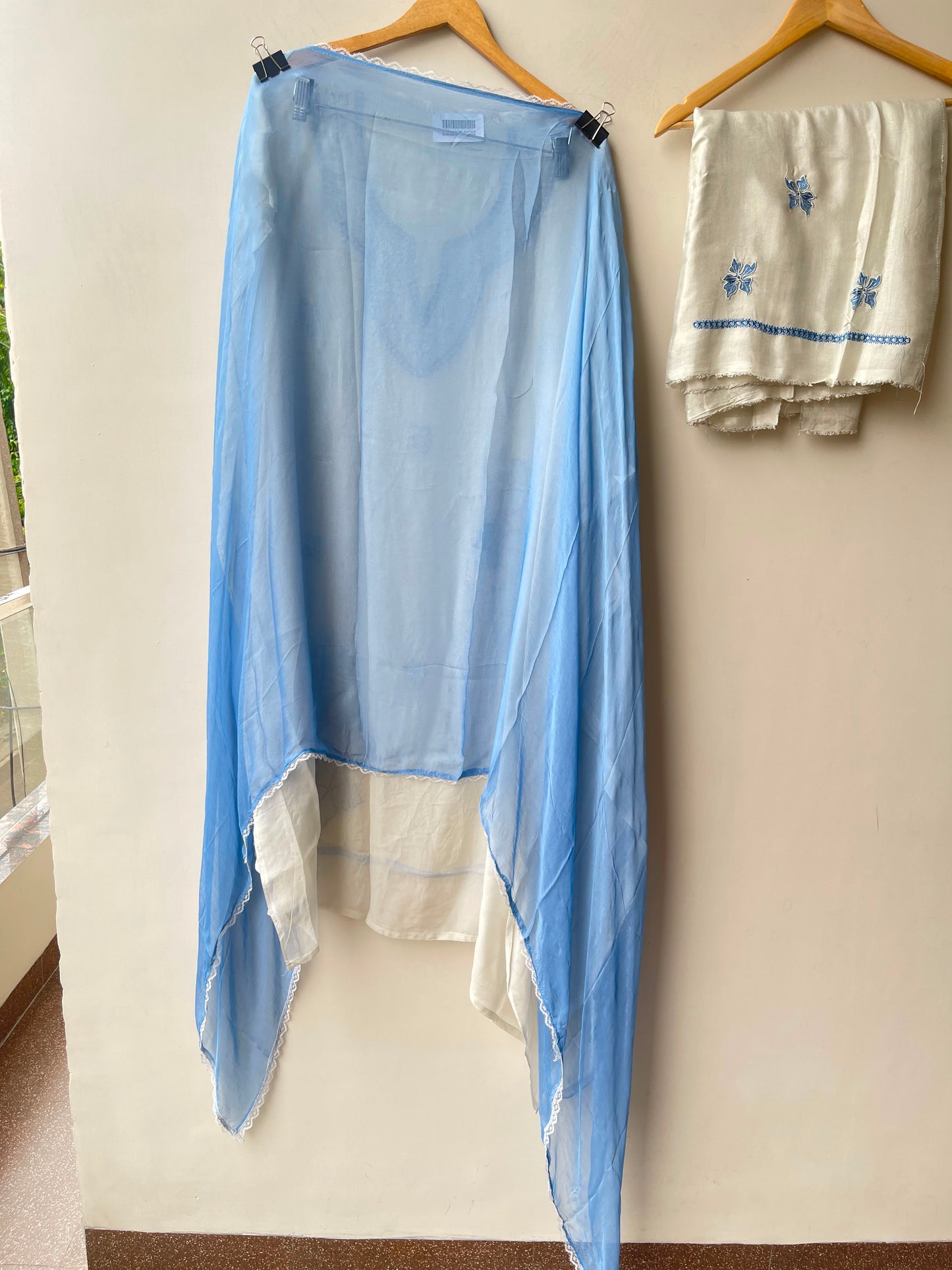 Organza Tuile fabric ladies unstitched suit Rc19086