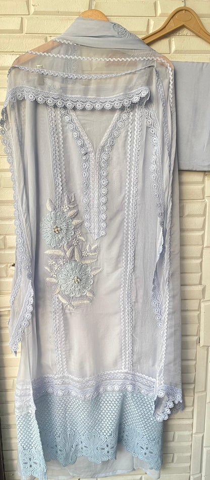 Pure organza unstitched ladies suit Rc17733 (b)