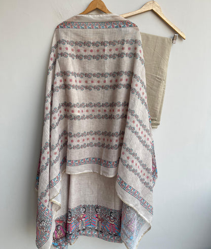 Linen printed unstitched ladies suit Rc18507