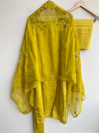 Satin crepe unstitched ladies suit Rc18389 (a)