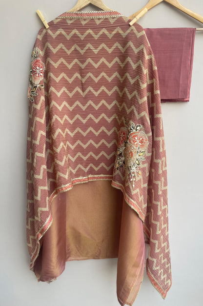 Shimmer silk unstitched ladies suit Rc17949