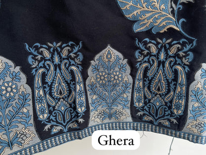 Banarasi jaam dhaani cotton silk unstitched ladies suit Rc17924