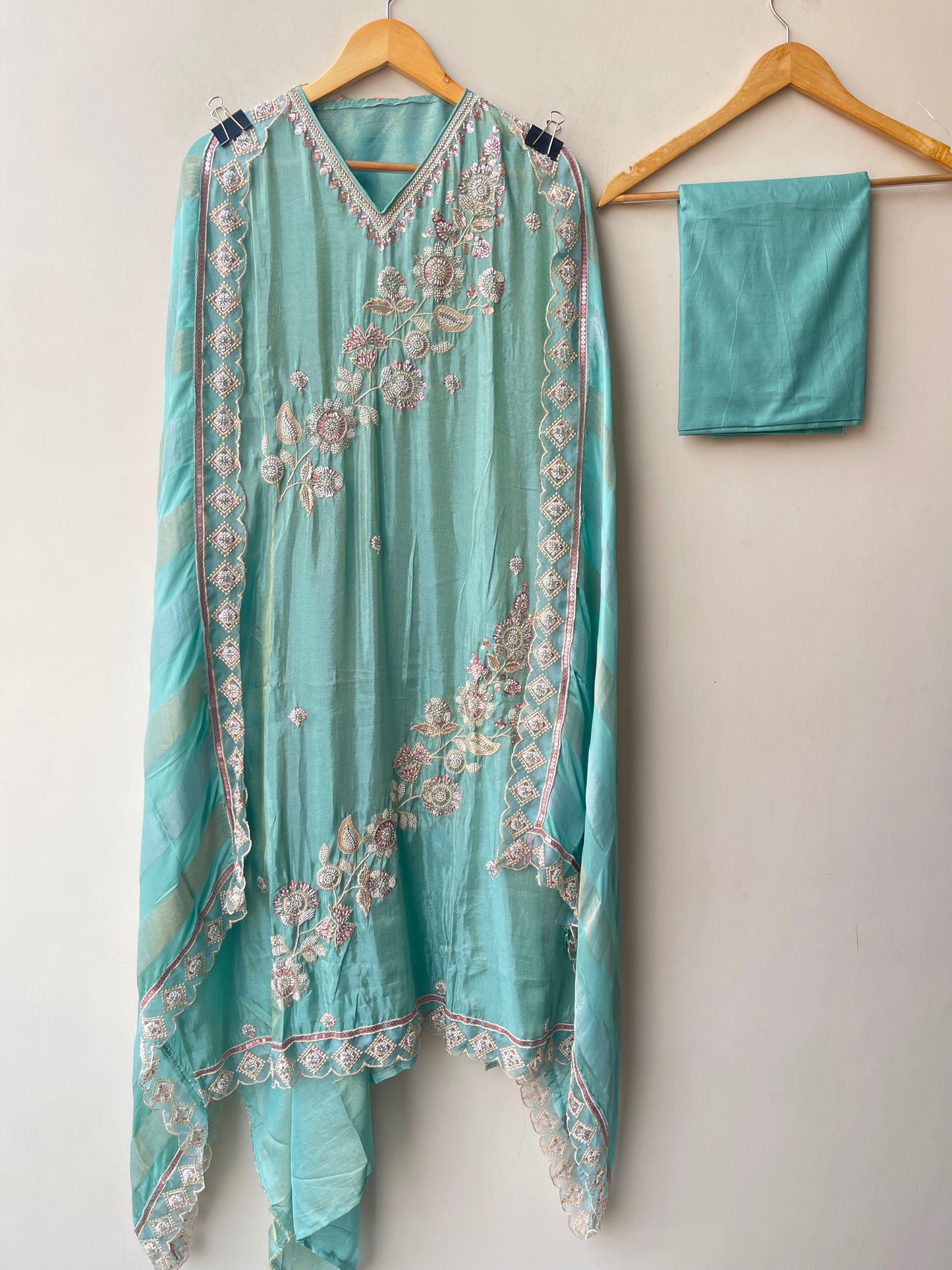 Shimmer silk unstitched ladies suit Rc19203 (a)