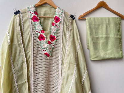 Chanderi cotton unstitched ladies suit Rc19034