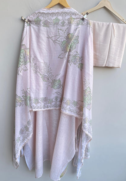 Self linen printed unstitched ladies suit Rc18428 (b)