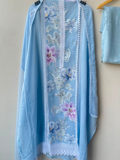 Organza unstitched ladies suit Rc19000 (a)