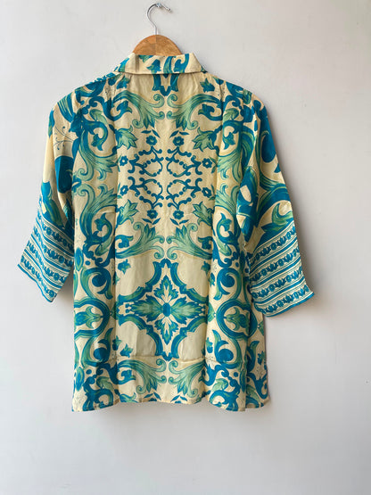 Satin crepe readymade stiched ladies shirt Rc19014 (a)